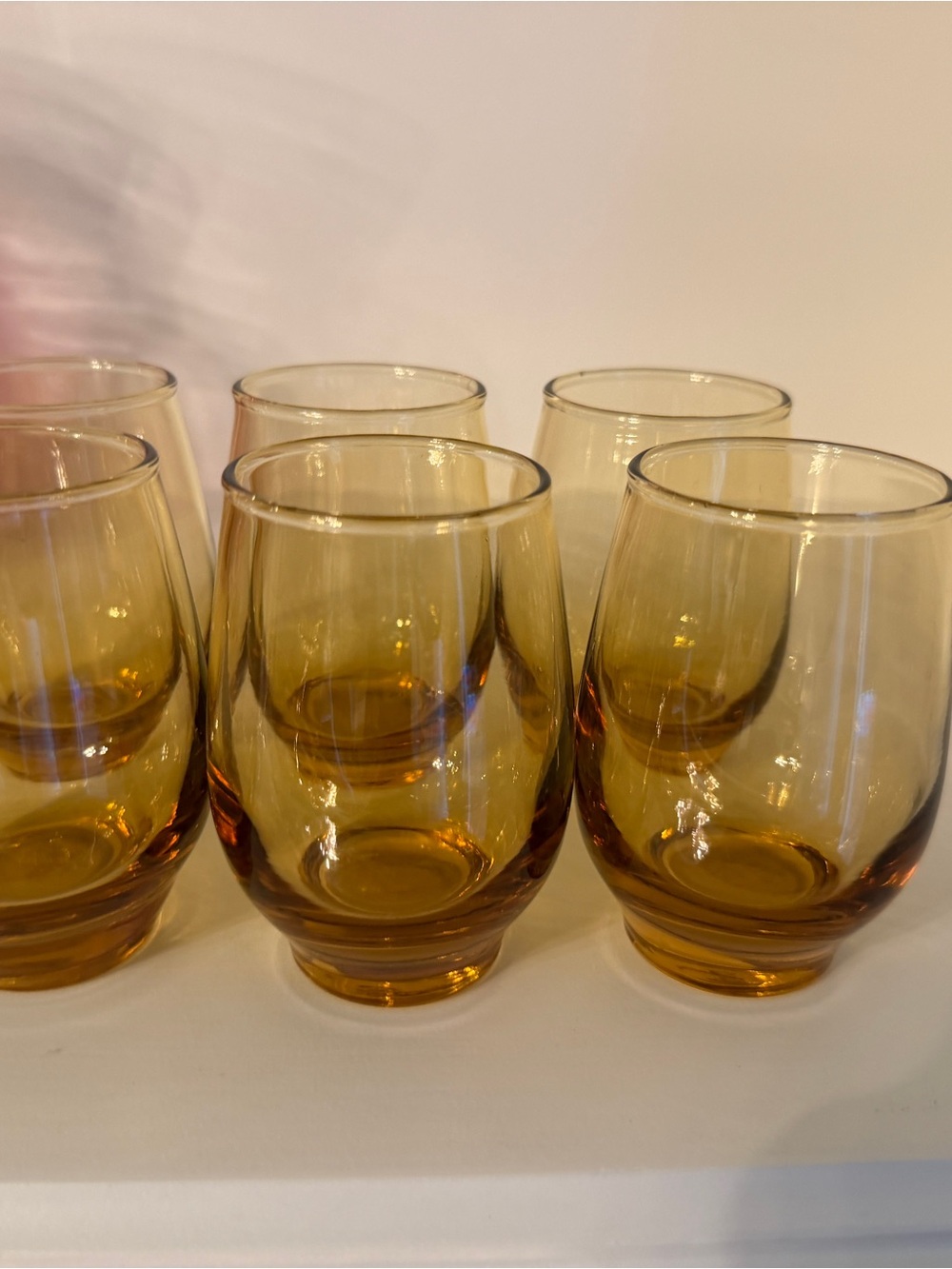 Libbey Amber Glass Tumbler - Set of 6